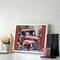 4th of July Patriotic Old Red Truck Diamond Painting Kits for Adults Diamond Art Kit for Beginner 5D DIY Full Square Diamond Art Craft Kits for Adults for Home Wall Decor